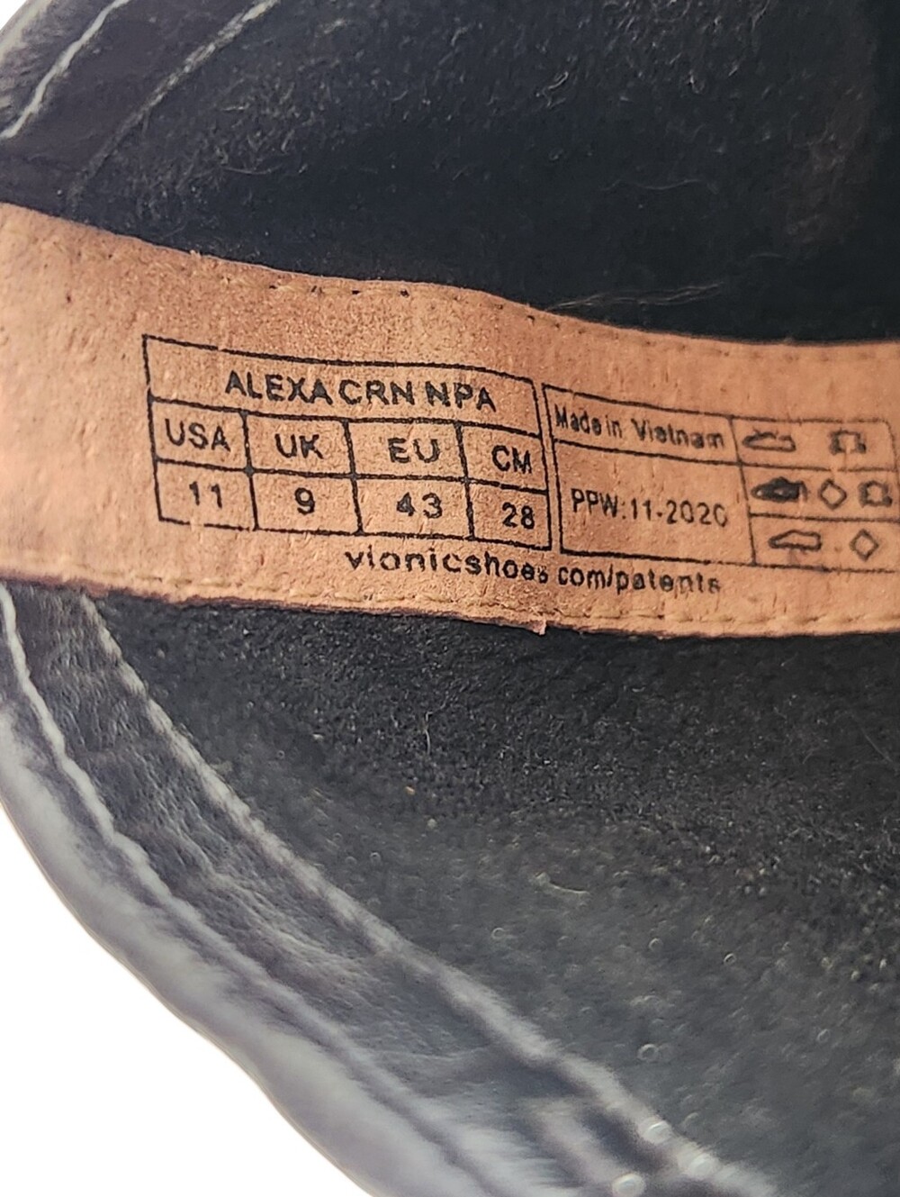 Vionic Alexa Black Nappa Soft Leather Ballet Flats Women's Size 11 - Picture 8 of 14